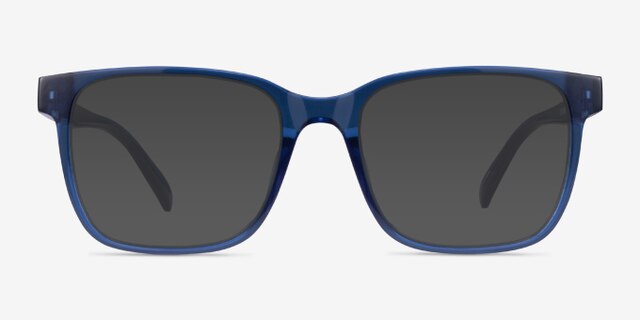 Alder Clear Blue Eco-friendlyEyeglass Frames from EyeBuyDirect, with Tinted Lenses