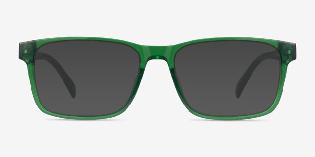 Beech Clear Green PlasticEyeglass Frames from EyeBuyDirect, with Tinted Lenses