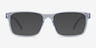 Beech Clear PlasticEyeglass Frames from EyeBuyDirect, with Tinted Lenses