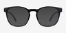 Oakwood Black PlasticEyeglass Frames from EyeBuyDirect, with Tinted Lenses