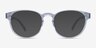 Hawthorne Clear PlasticEyeglass Frames from EyeBuyDirect, with Tinted Lenses