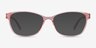 Juniper Clear Nude PlasticEyeglass Frames from EyeBuyDirect, with Tinted Lenses