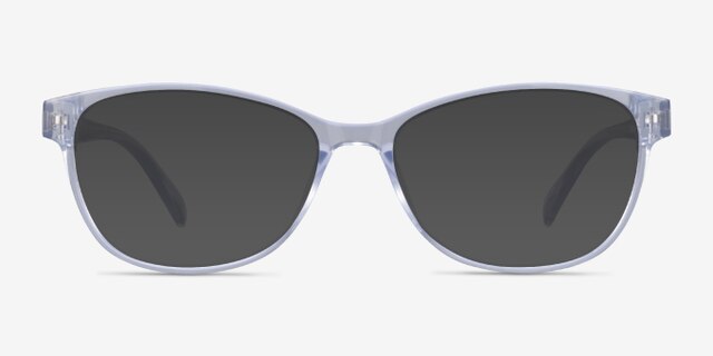 Juniper Clear PlasticEyeglass Frames from EyeBuyDirect, with Tinted Lenses