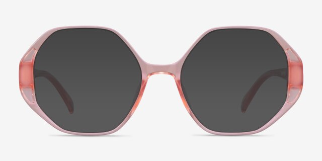 Cypress Clear Nude Eco-friendlyEyeglass Frames from EyeBuyDirect, with Tinted Lenses