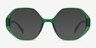 Cypress Clear Green PlasticEyeglass Frames from EyeBuyDirect, with Tinted Lenses