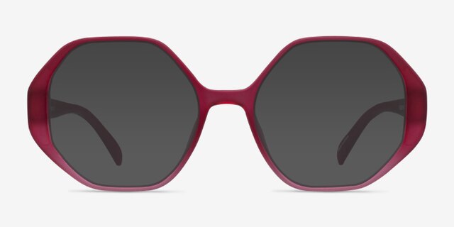 Cypress Matte Red Eco-friendlyEyeglass Frames from EyeBuyDirect, with Tinted Lenses