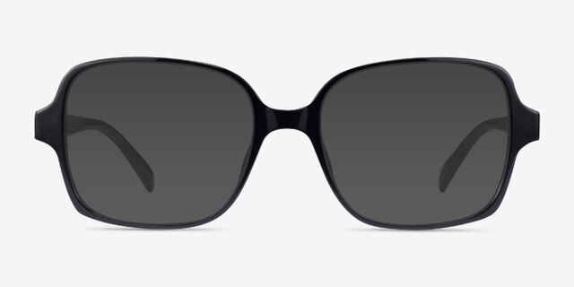 Poplar Black PlasticEyeglass Frames from EyeBuyDirect, with Tinted Lenses