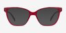 Almond Clear Red PlasticEyeglass Frames from EyeBuyDirect, with Tinted Lenses