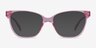 Almond Clear Pink PlasticEyeglass Frames from EyeBuyDirect, with Tinted Lenses