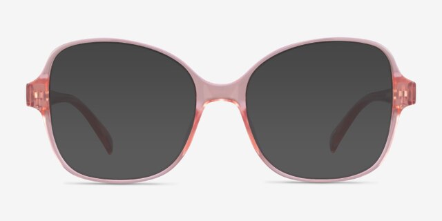 Arolla Clear Nude PlastiqueMontures de lunettes de vue d'EyeBuyDirect, Avec des Verres Teintés