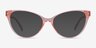 Lantana Clear Nude PlasticEyeglass Frames from EyeBuyDirect, with Tinted Lenses