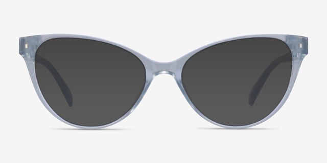 Lantana Clear PlasticEyeglass Frames from EyeBuyDirect, with Tinted Lenses