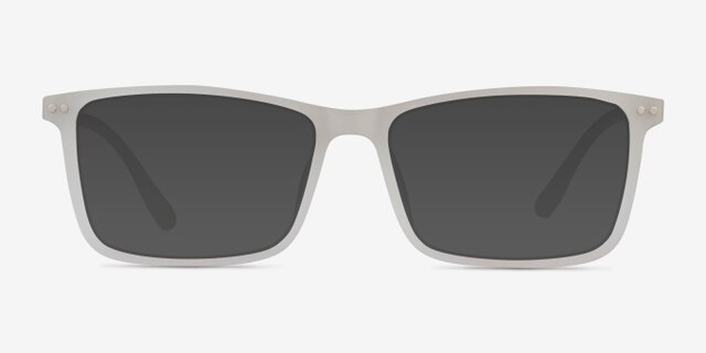 Lyra Matte Clear PlasticEyeglass Frames from EyeBuyDirect, with Tinted Lenses
