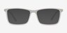 Lyra Matte Clear PlasticEyeglass Frames from EyeBuyDirect, with Tinted Lenses