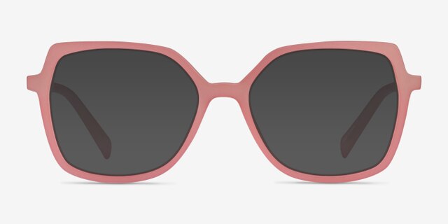 Lunette Matte Pink PlasticEyeglass Frames from EyeBuyDirect, with Tinted Lenses