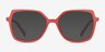 Lunette Matte Red PlasticEyeglass Frames from EyeBuyDirect, with Tinted Lenses