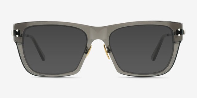 Crosby Clear Gray Gunmetal AcetateEyeglass Frames from EyeBuyDirect, with Tinted Lenses