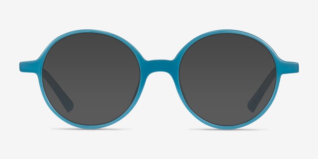 Supermoon Teal PlasticEyeglass Frames from EyeBuyDirect, with Tinted Lenses