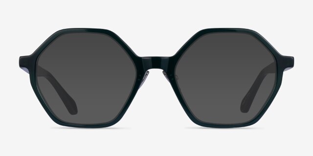 Aldridge Dark Green AcetateEyeglass Frames from EyeBuyDirect, with Tinted Lenses