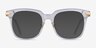 Hadley Clear Gold AcetateEyeglass Frames from EyeBuyDirect, with Tinted Lenses