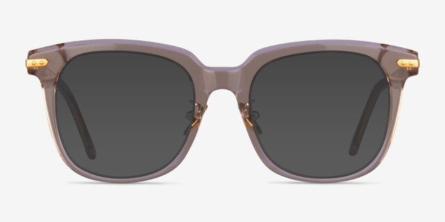 Hadley Champagne Gold AcétateMontures de lunettes de vue d'EyeBuyDirect, Avec des Verres Teintés