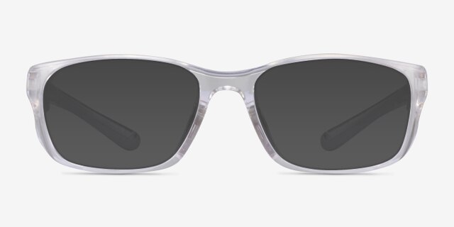 Furnace Clear Gray PlasticEyeglass Frames from EyeBuyDirect, with Tinted Lenses