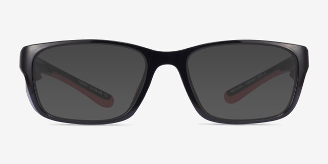 Furnace Black Red PlasticEyeglass Frames from EyeBuyDirect, with Tinted Lenses
