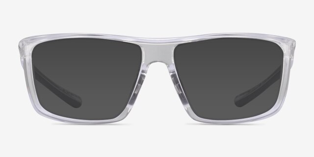 Cast Clear Gray PlasticEyeglass Frames from EyeBuyDirect, with Tinted Lenses