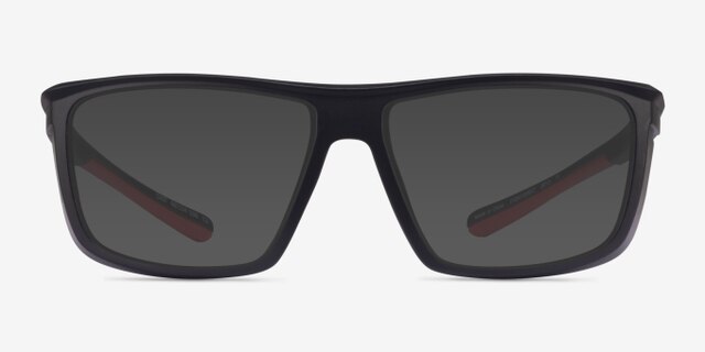 Cast Black Red PlasticEyeglass Frames from EyeBuyDirect, with Tinted Lenses