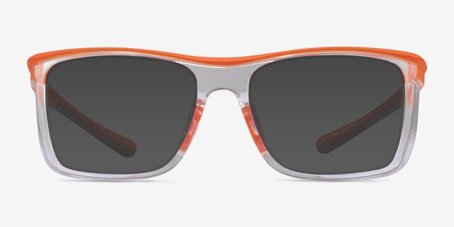 Ignite Orange Clear PlasticEyeglass Frames from EyeBuyDirect, with Tinted Lenses