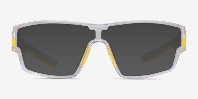 Weld Clear Yellow PlasticEyeglass Frames from EyeBuyDirect, with Tinted Lenses