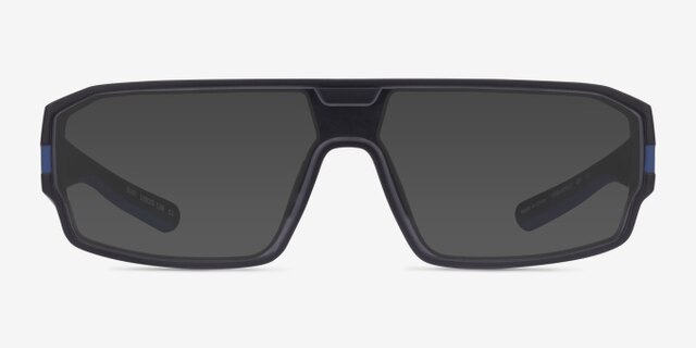 Dust Black Navy PlasticEyeglass Frames from EyeBuyDirect, with Tinted Lenses