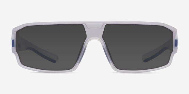 Dust Clear Navy PlasticEyeglass Frames from EyeBuyDirect, with Tinted Lenses