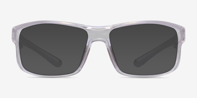 Molten Clear Gray PlasticEyeglass Frames from EyeBuyDirect, with Tinted Lenses