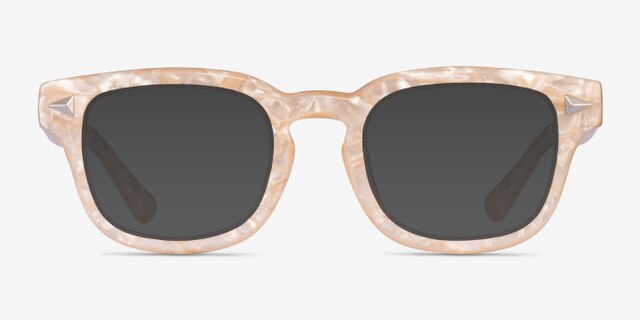 Aglow Champagne AcetateEyeglass Frames from EyeBuyDirect, with Tinted Lenses
