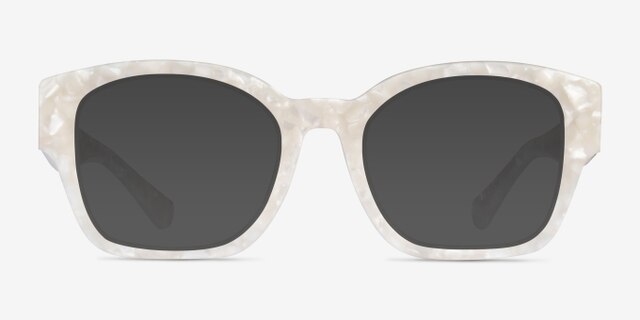Proxima White AcetateEyeglass Frames from EyeBuyDirect, with Tinted Lenses