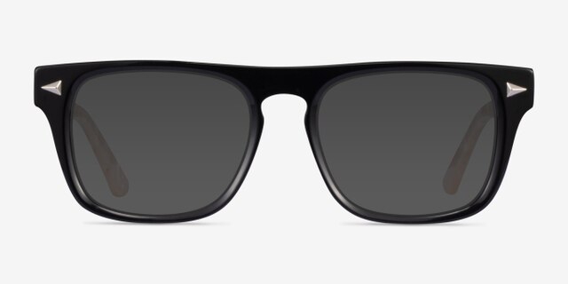 Fluoresce Black Champagne AcetateEyeglass Frames from EyeBuyDirect, with Tinted Lenses
