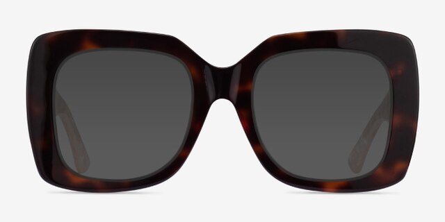 Spacey Tortoise AcetateEyeglass Frames from EyeBuyDirect, with Tinted Lenses
