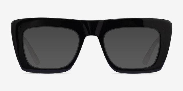 Planetary Dark Green White AcetateEyeglass Frames from EyeBuyDirect, with Tinted Lenses