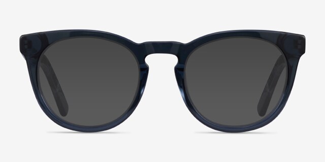 Lush Cear Blue Floral AcétateMontures de lunettes de vue d'EyeBuyDirect, Avec des Verres Teintés
