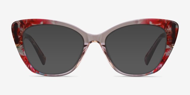 Vivi Clear Nude Floral AcetateEyeglass Frames from EyeBuyDirect, with Tinted Lenses