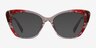 Vivi Clear Nude Floral AcetateEyeglass Frames from EyeBuyDirect, with Tinted Lenses