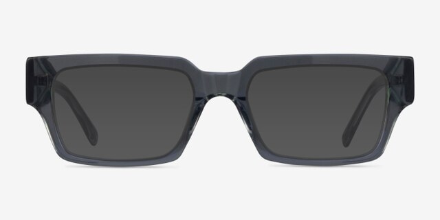 Rand Clear Gray AcetateEyeglass Frames from EyeBuyDirect, with Tinted Lenses