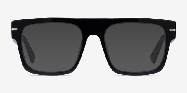 Chet Black AcetateEyeglass Frames from EyeBuyDirect, with Tinted Lenses