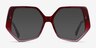 Feliz Burgundy Clear AcetateEyeglass Frames from EyeBuyDirect, with Tinted Lenses