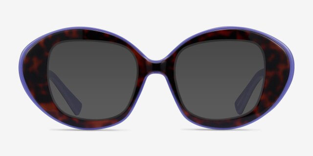Troupe Tortoise Purple AcétateMontures de lunettes de vue d'EyeBuyDirect, Avec des Verres Teintés