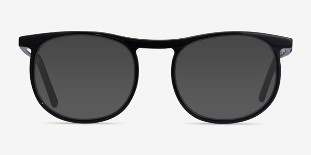 Regent Black AcetateEyeglass Frames from EyeBuyDirect, with Tinted Lenses