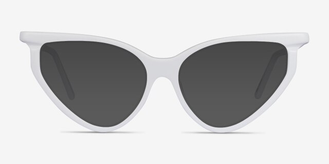 Siamese White AcetateEyeglass Frames from EyeBuyDirect, with Tinted Lenses