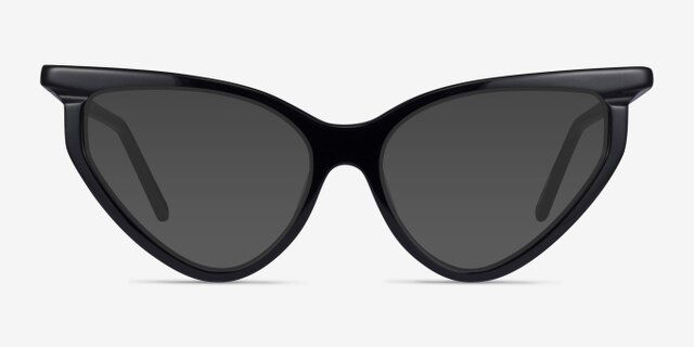 Siamese Black AcetateEyeglass Frames from EyeBuyDirect, with Tinted Lenses