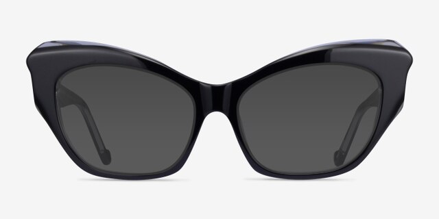 Role Black AcetateEyeglass Frames from EyeBuyDirect, with Tinted Lenses